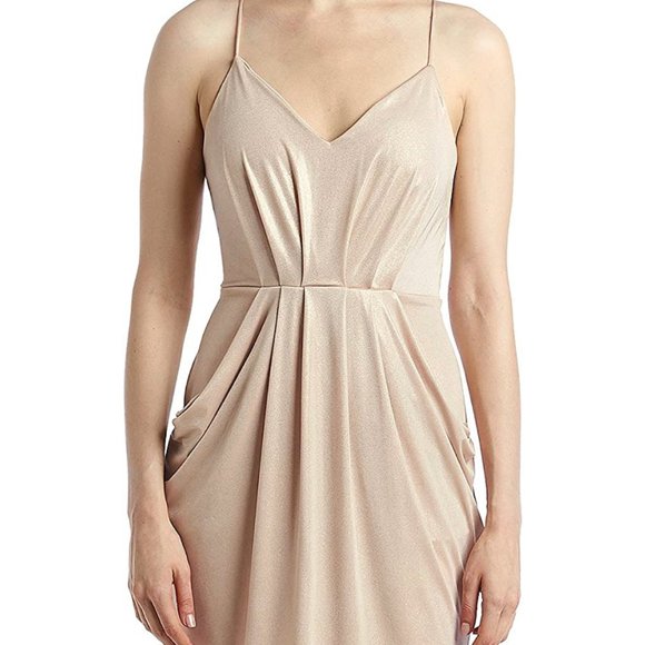 My Michelle Dresses & Skirts - My Michelle Sequin Hearts Junior's Metallic V-Neck Draped Size Small